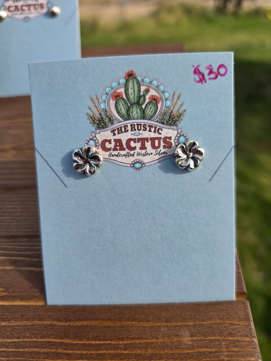 Sterling Flower Stud